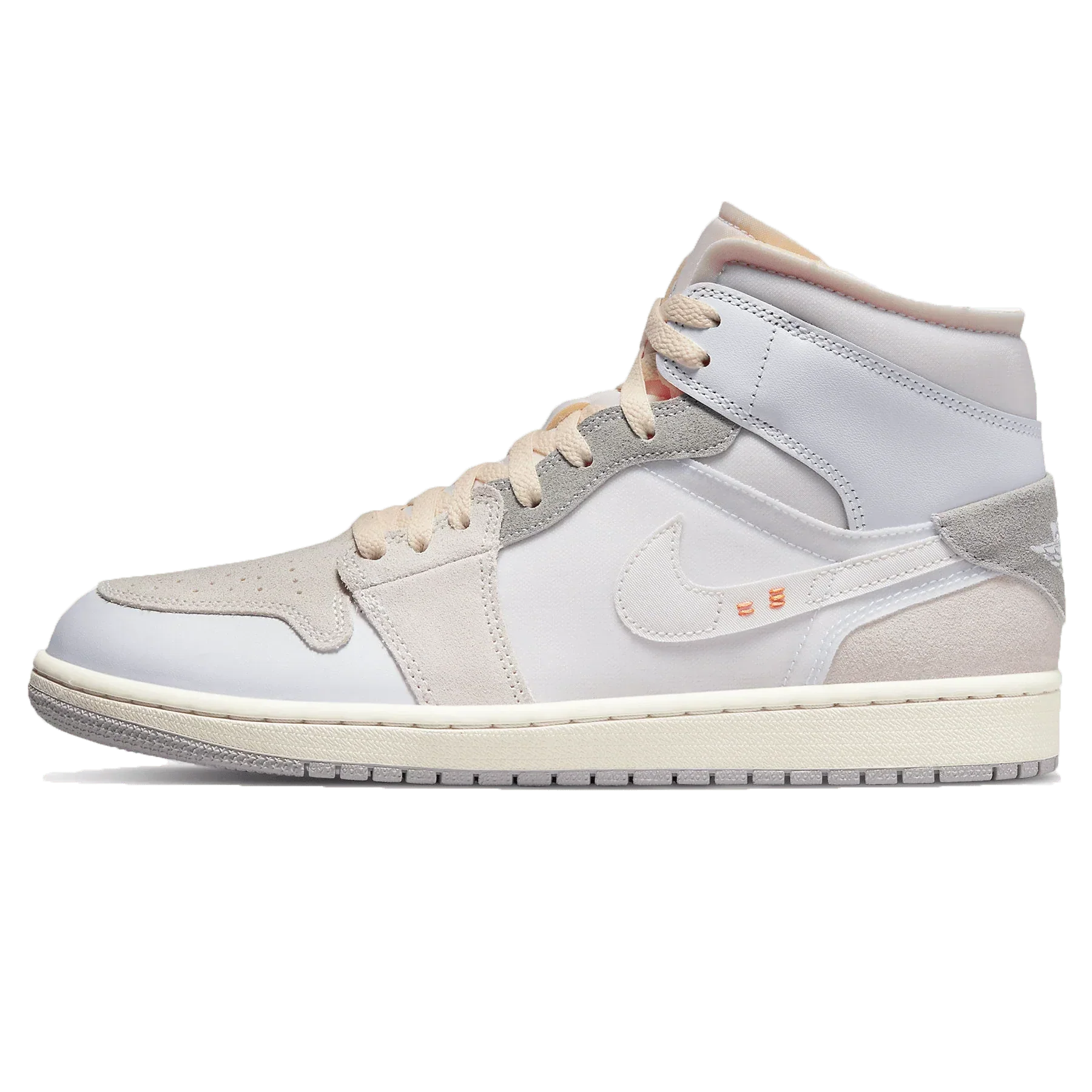 Air Jordan 1 Mid 'Craft Inside Out White Grey'